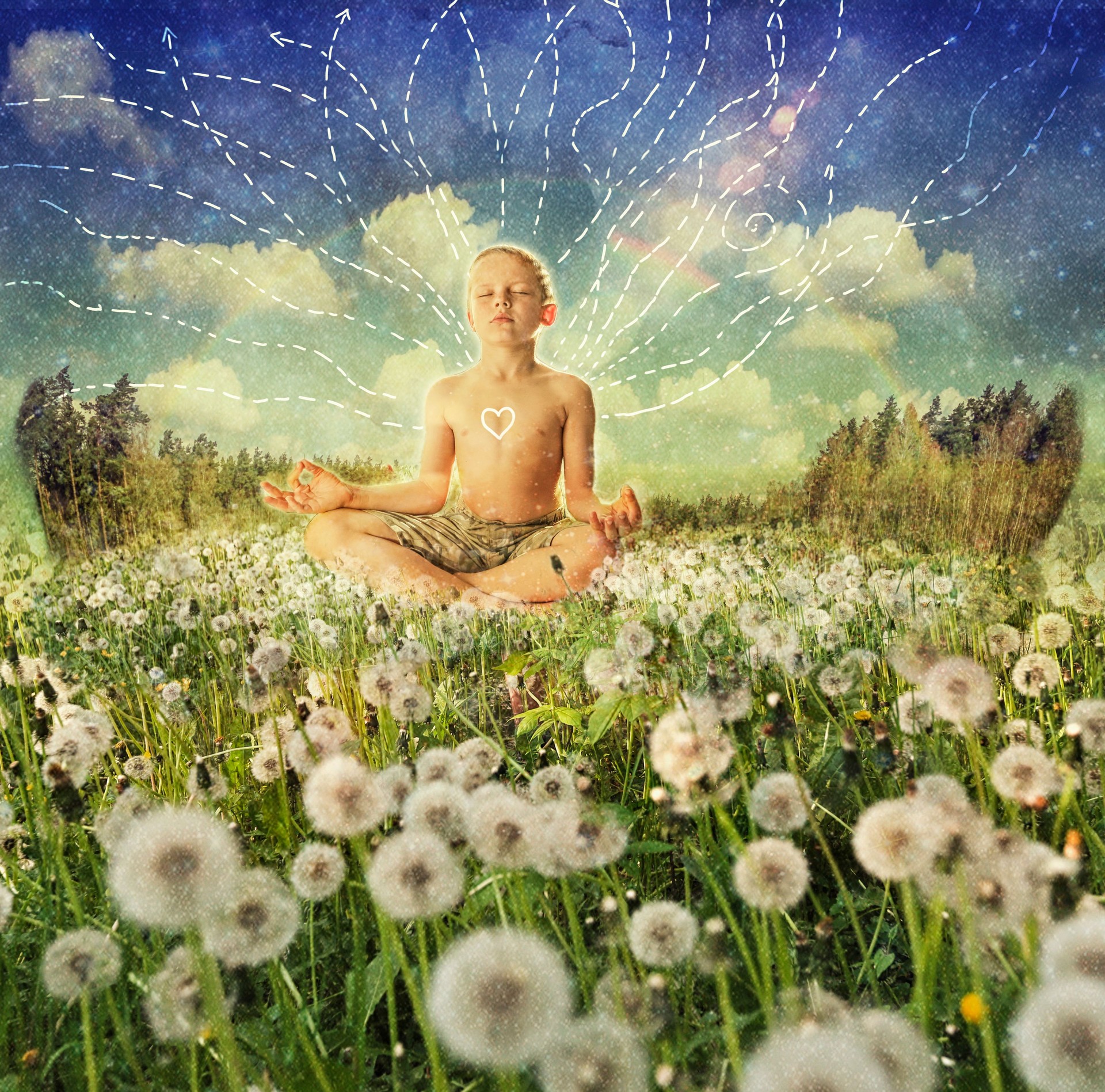 Meditating Guru boy
